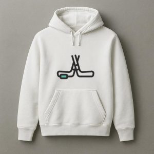 Hockey Sticks And Puck Icon Hoodie
