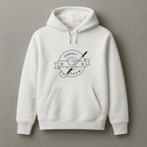 Hockey Team Stick Ball Badge Stroke Hoodie