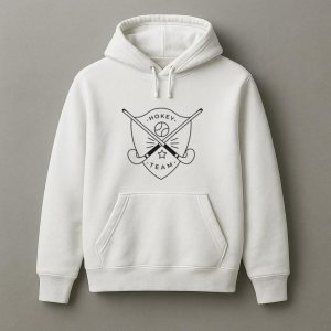 Hockey Team Stick Ball Star Badge Stroke Hoodie