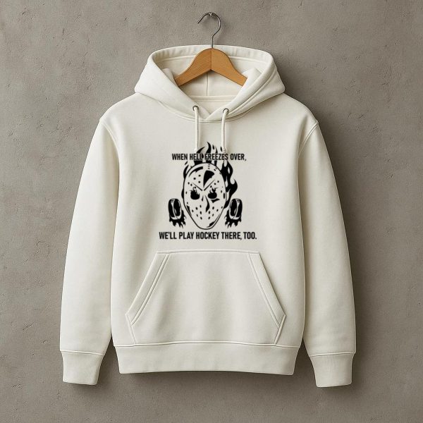 Ice Hockey Helmet Badge Quote Hoodie - Image 3