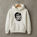 Ice Hockey Helmet High Contrast Hoodie