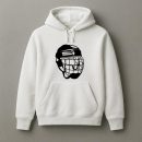 Ice Hockey Helmet High Contrast Hoodie