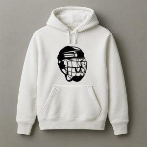 Ice Hockey Helmet High Contrast Hoodie