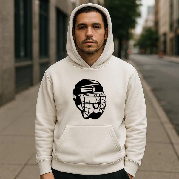 Ice Hockey Helmet High Contrast Hoodie - Image 4