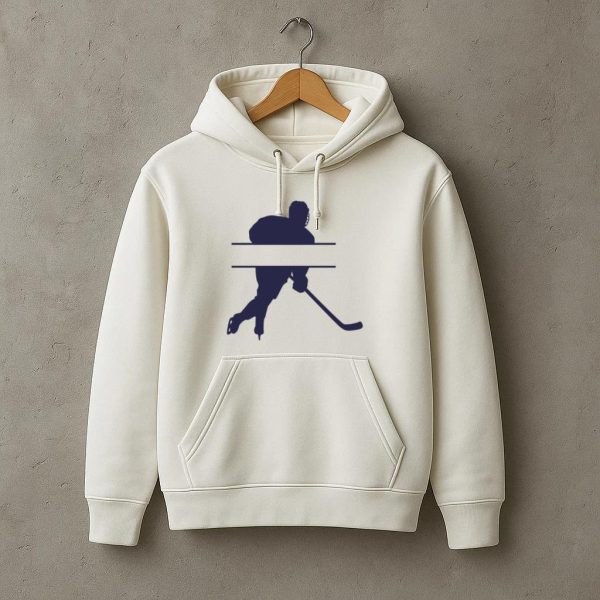 Ice Hockey Player Label Silhouette Hoodie - Image 3