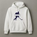 Ice Hockey Player Label Silhouette Hoodie