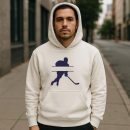 Ice Hockey Player Label Silhouette Hoodie