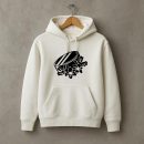 Ice Hockey Puck With Flowers High Contrast Hoodie
