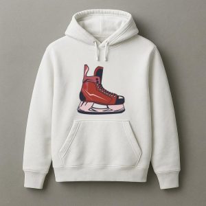 Ice Hockey Skate Illustration Hoodie