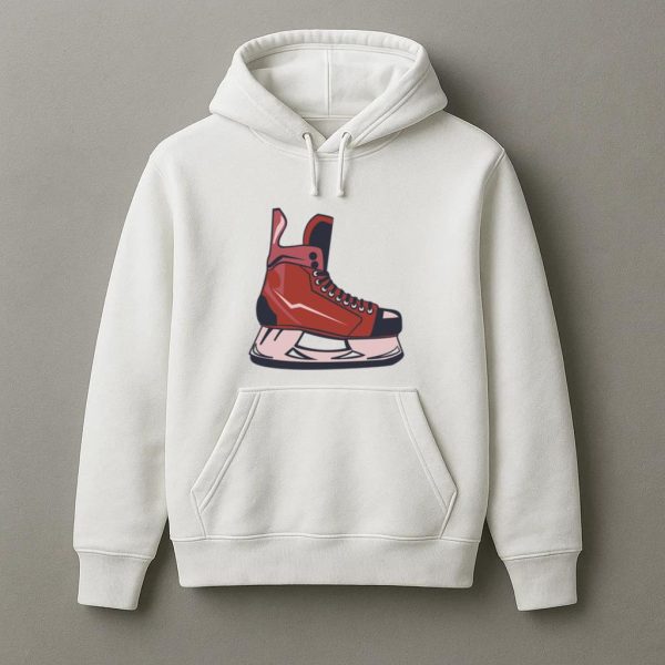 Ice Hockey Skate Illustration Hoodie