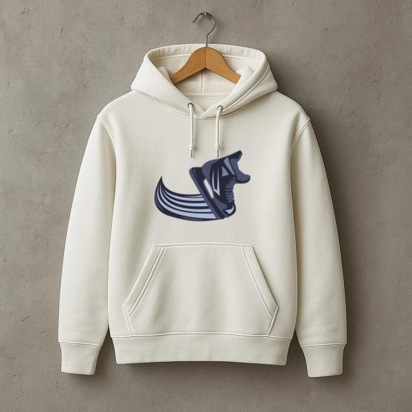 Ice Hockey Skate Moving Semi Flat Hoodie - Image 3