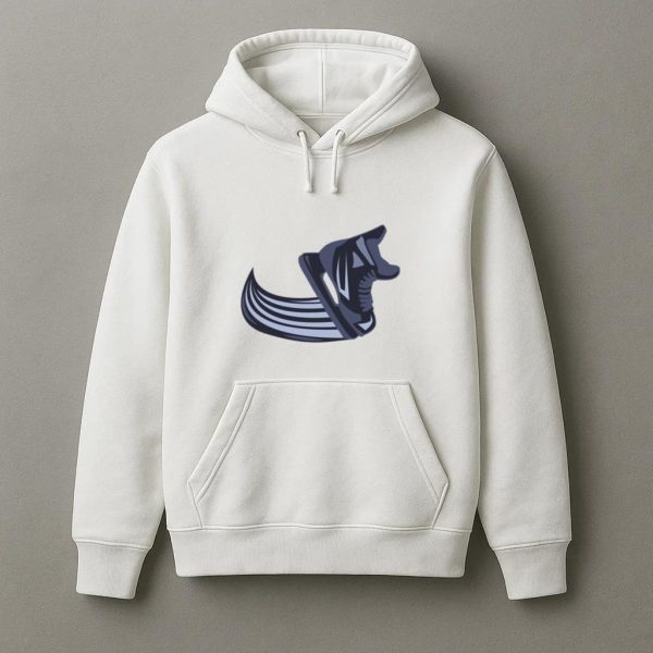 Ice Hockey Skate Moving Semi Flat Hoodie