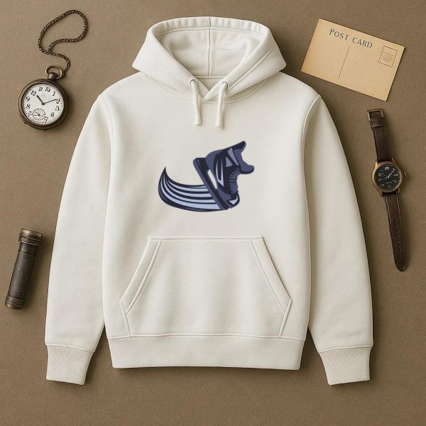 Ice Hockey Skate Moving Semi Flat Hoodie - Image 2
