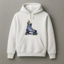 Ice Hockey Skate With Flowers Illustration Hoodie
