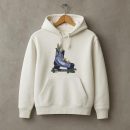 Ice Hockey Skate With Flowers Illustration Hoodie