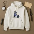 Ice Hockey Skate With Flowers Illustration Hoodie