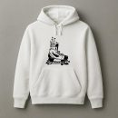 Ice Hockey Skate With Plants High Contrast Hoodie