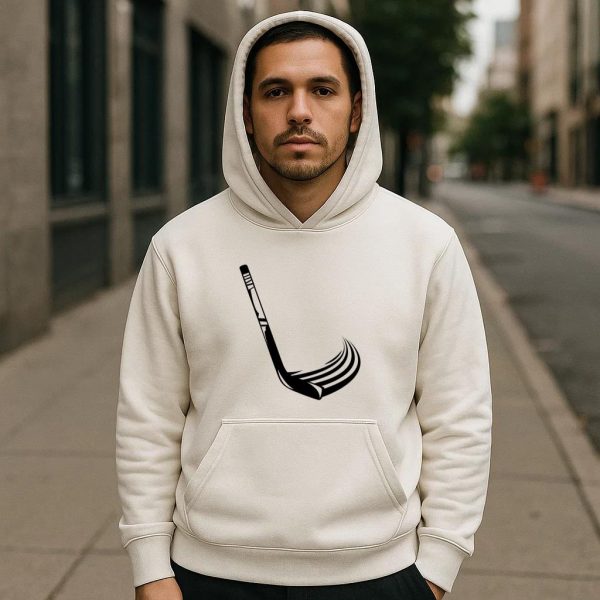 Ice Hockey Stick Moving High Contrast Hoodie - Image 4