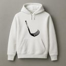 Ice Hockey Stick Moving High Contrast Hoodie