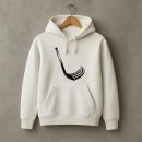 Ice Hockey Stick Moving High Contrast Hoodie