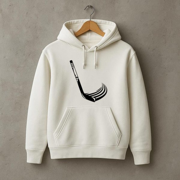 Ice Hockey Stick Moving High Contrast Hoodie - Image 3