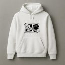 Ice Hockey Sticks And Elements High Contrast Hoodie