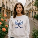 Ice Hockey Sticks With Wings Illustration Sweatshirt