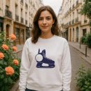 Ice Skate Label Cut Out Sweatshirt