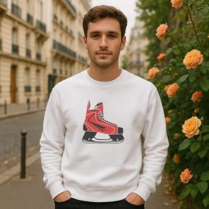 Ice Skate Profile Flat Sweatshirt