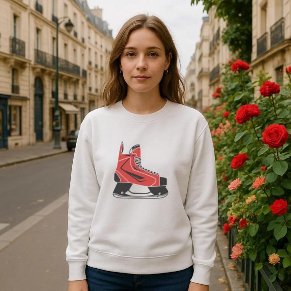 Ice Skate Profile Flat Sweatshirt - Image 3