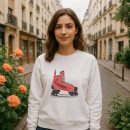 Ice Skate Profile Flat Sweatshirt