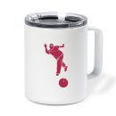 Man Bowling People Insulated Coffee Mug 10oz