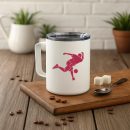 Person Bowling Silhouette Insulated Coffee Mug 10oz