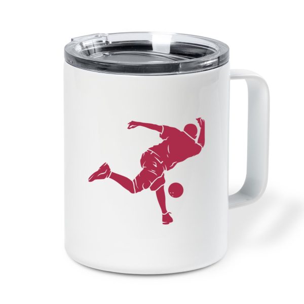 Person Bowling Silhouette Insulated Coffee Mug 10oz