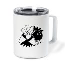 Pins Hit Filled Stroke Bowling Insulated Coffee Mug 10oz