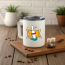 Retro Bowling Pin Insulated Coffee Mug 10oz