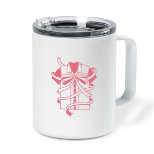 Romantic Bowling T Shirt Design Insulated Coffee Mug 10oz