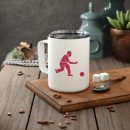 Teenager Bowling People Silhouette Insulated Coffee Mug 10oz
