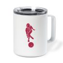 Woman Bowling Silhouette Insulated Coffee Mug 10oz